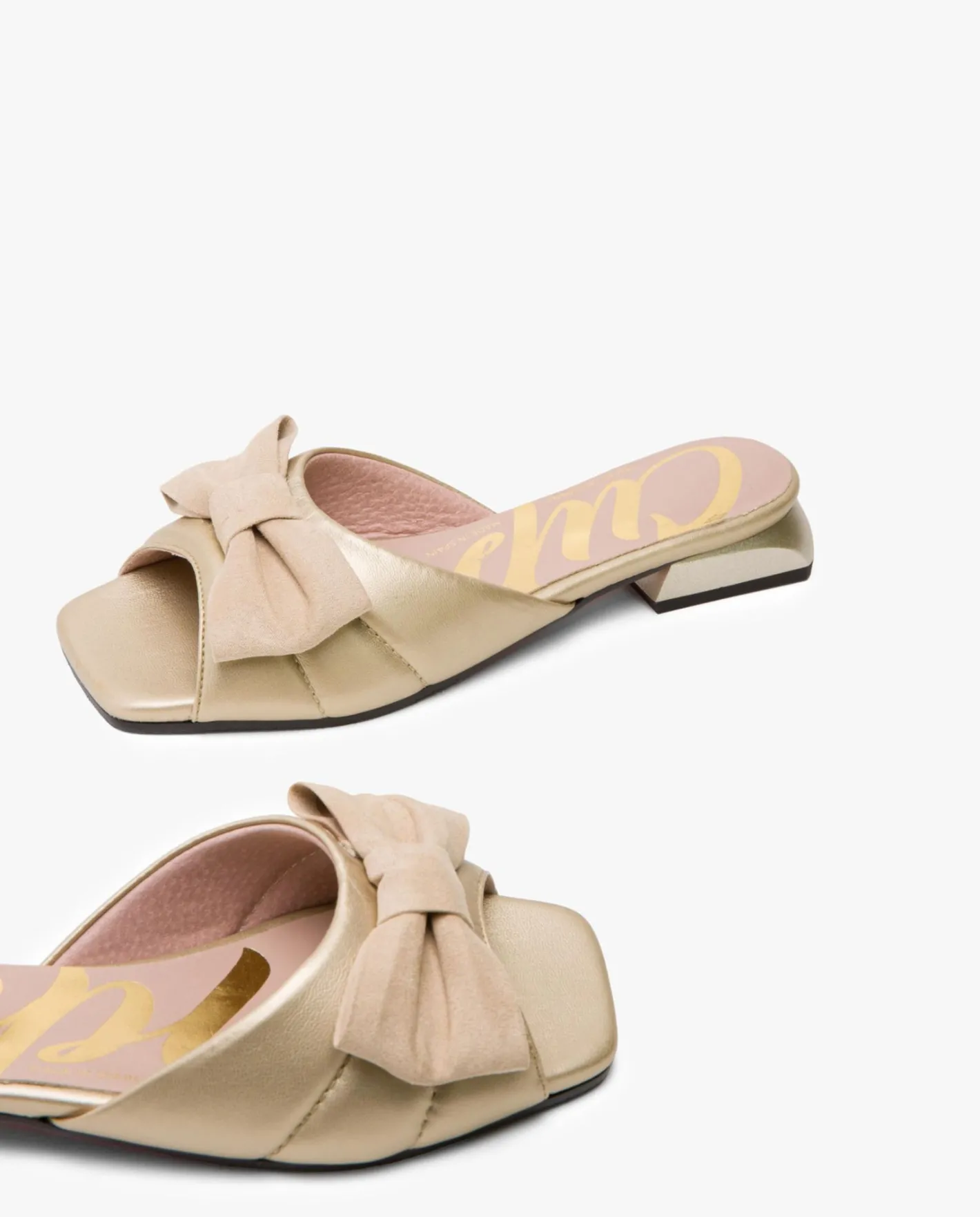 Cuplé Pala Acolchada Ultrasuede Platino^Mujer Sandalias Planas