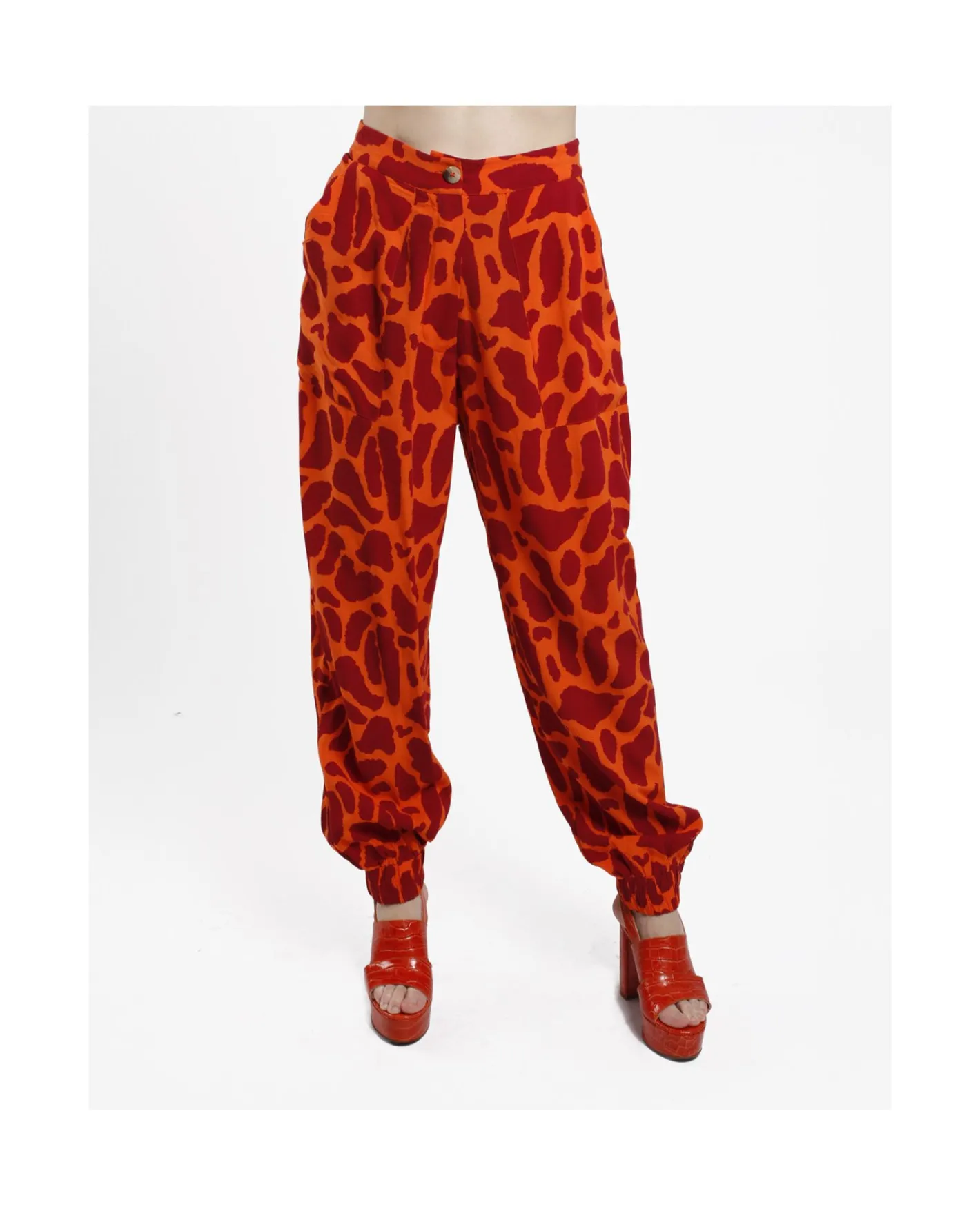 Cuplé Pantalon Jogger Crep Estampado Jirafa^Mujer Pantalones