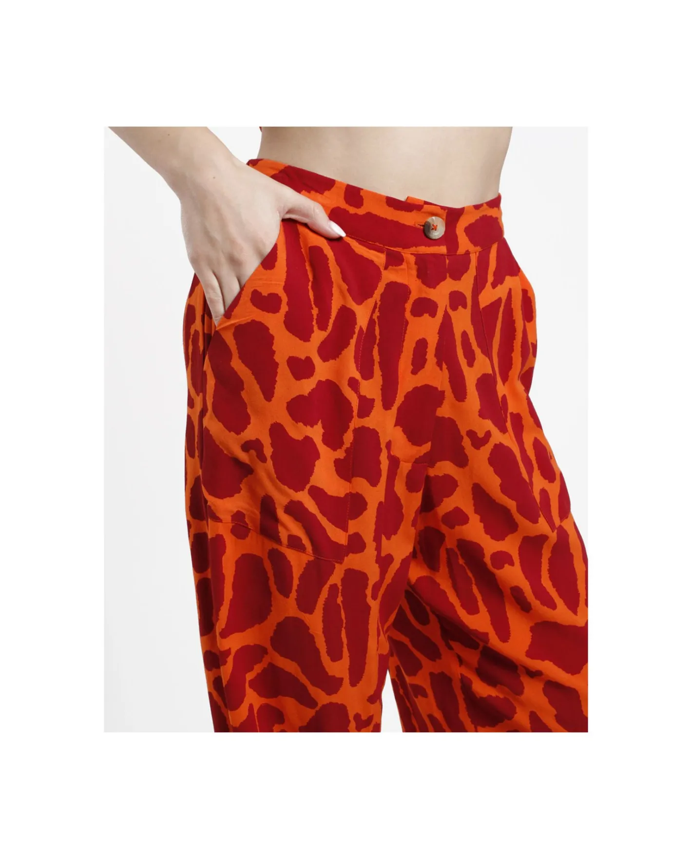 Cuplé Pantalon Jogger Crep Estampado Jirafa^Mujer Pantalones