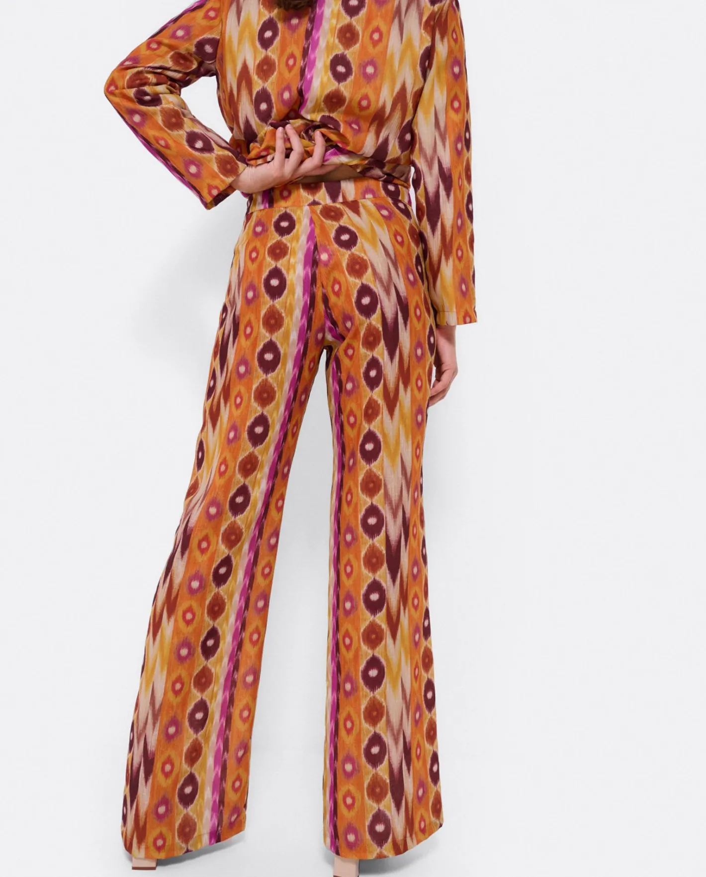 Cuplé Pantalon Recto Tejido Estampado Etnico^Mujer Pantalones