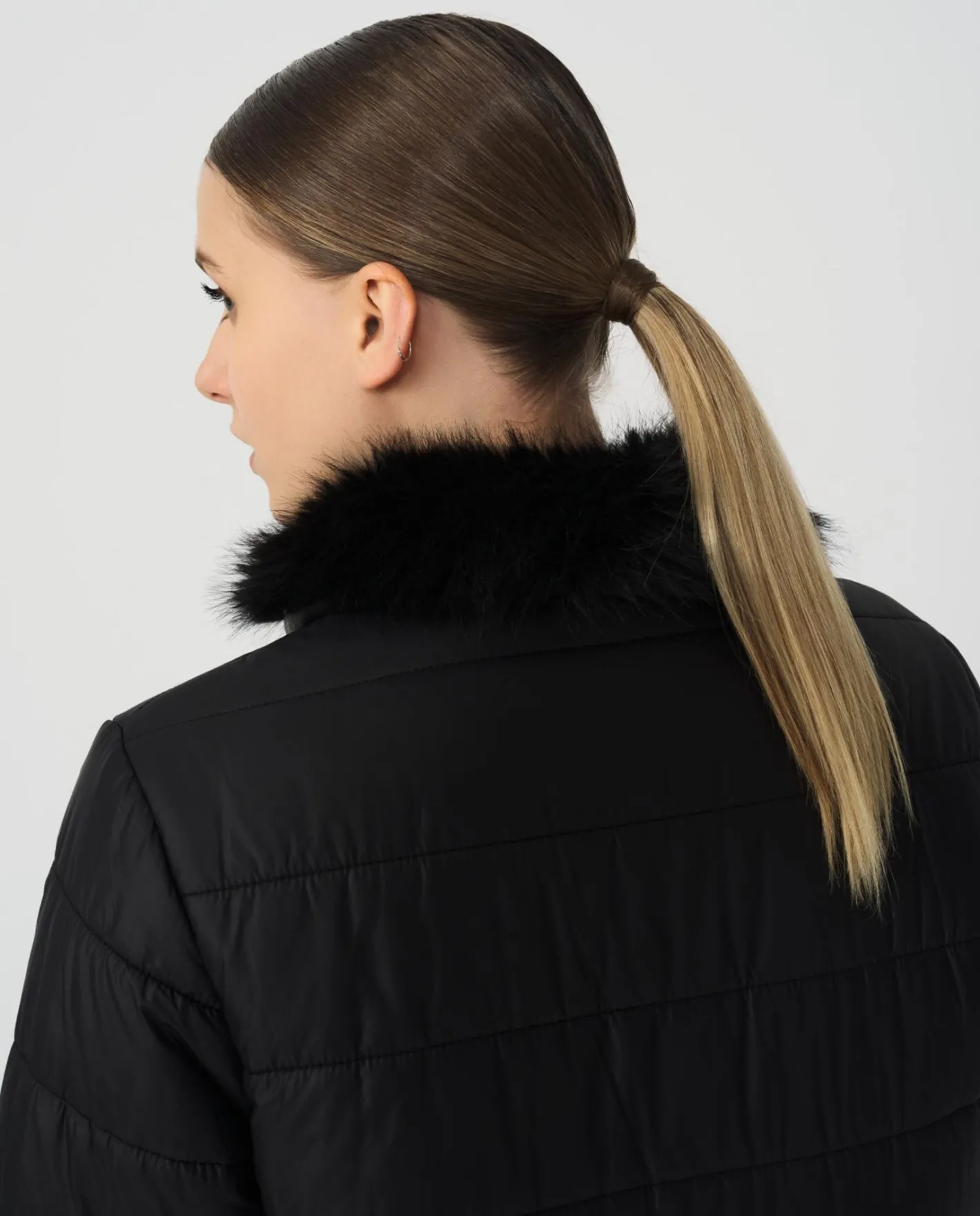 Cuplé Parka Polipiel Nylon Negro^Mujer Chaquetas Y Abrigos