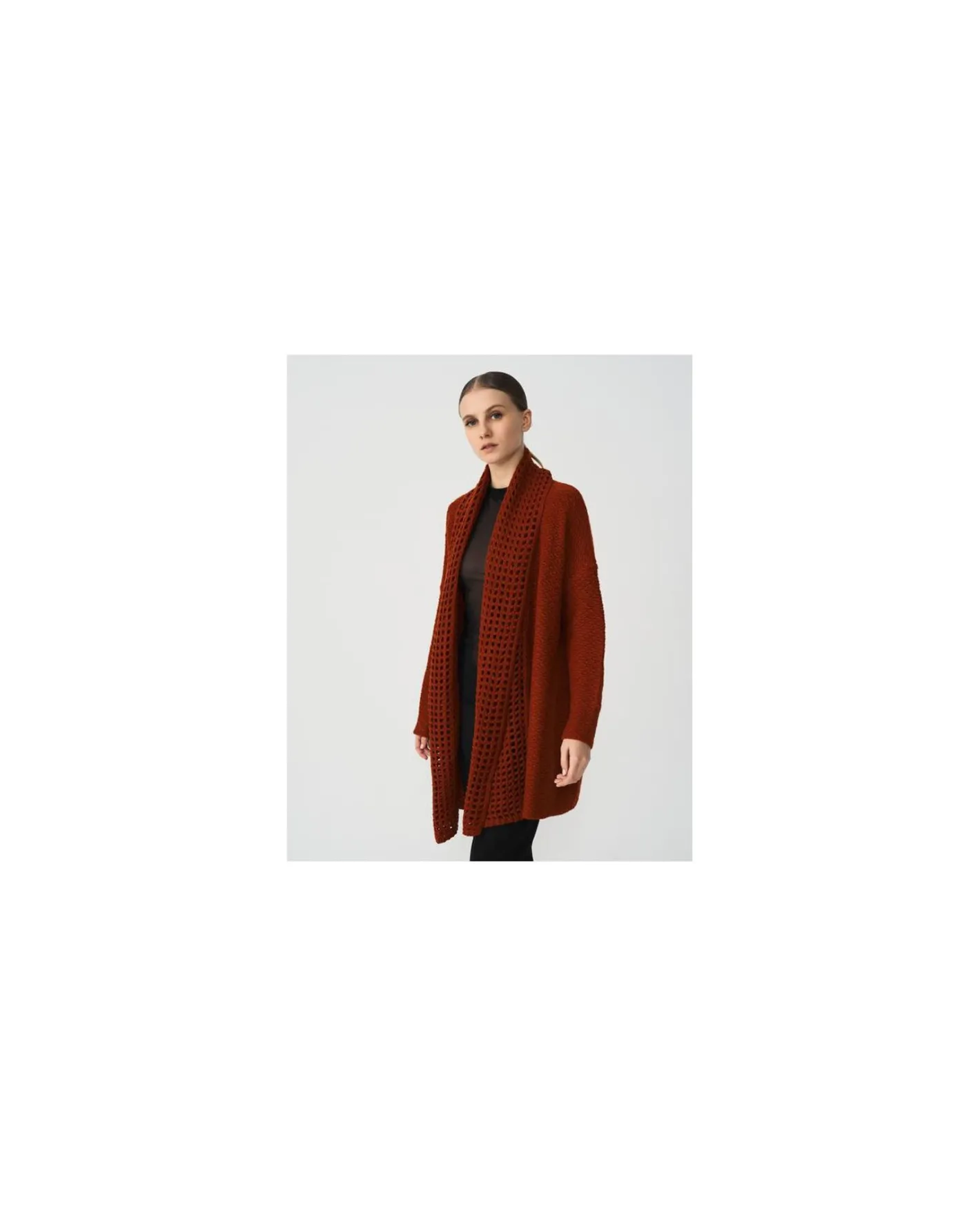 Cuplé Rebeca Crochet Punto Naranja^Mujer Sudaderas Y Jerseis