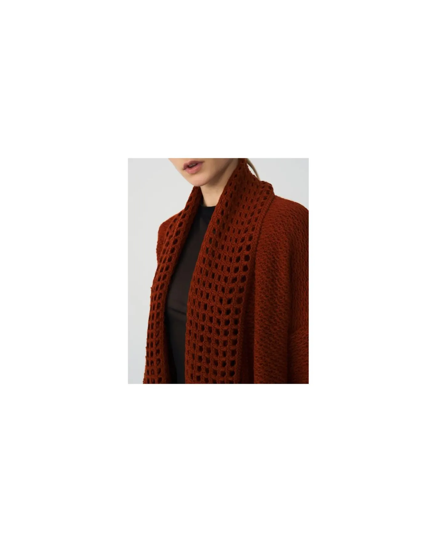 Cuplé Rebeca Crochet Punto Naranja^Mujer Sudaderas Y Jerseis