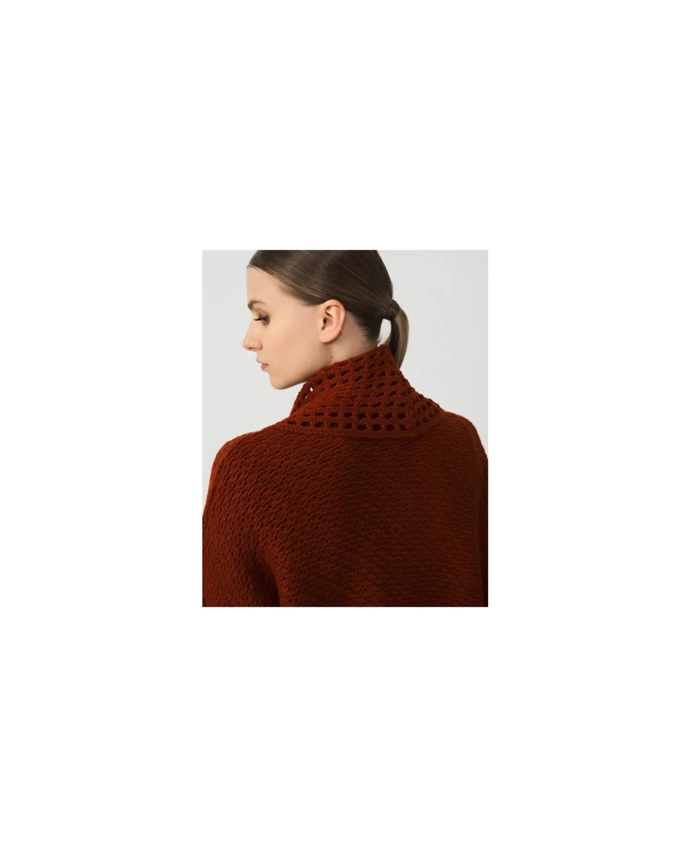 Cuplé Rebeca Crochet Punto Naranja^Mujer Sudaderas Y Jerseis