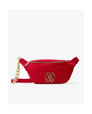 Cuplé Rinonera Letras Serraje Coco Rojo^Mujer Riñoneras Y Mochilas