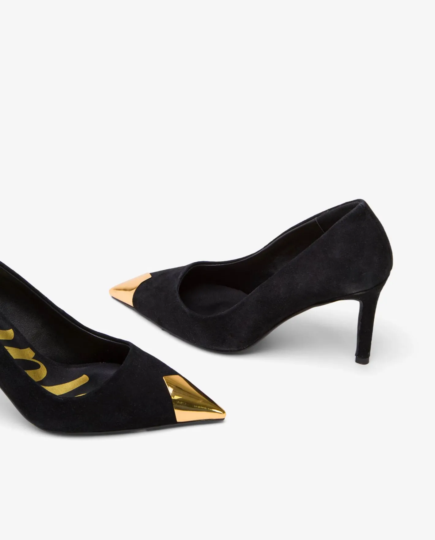 Cuplé Salon P. Metal Ante Negro^Mujer Salones & Stilletos