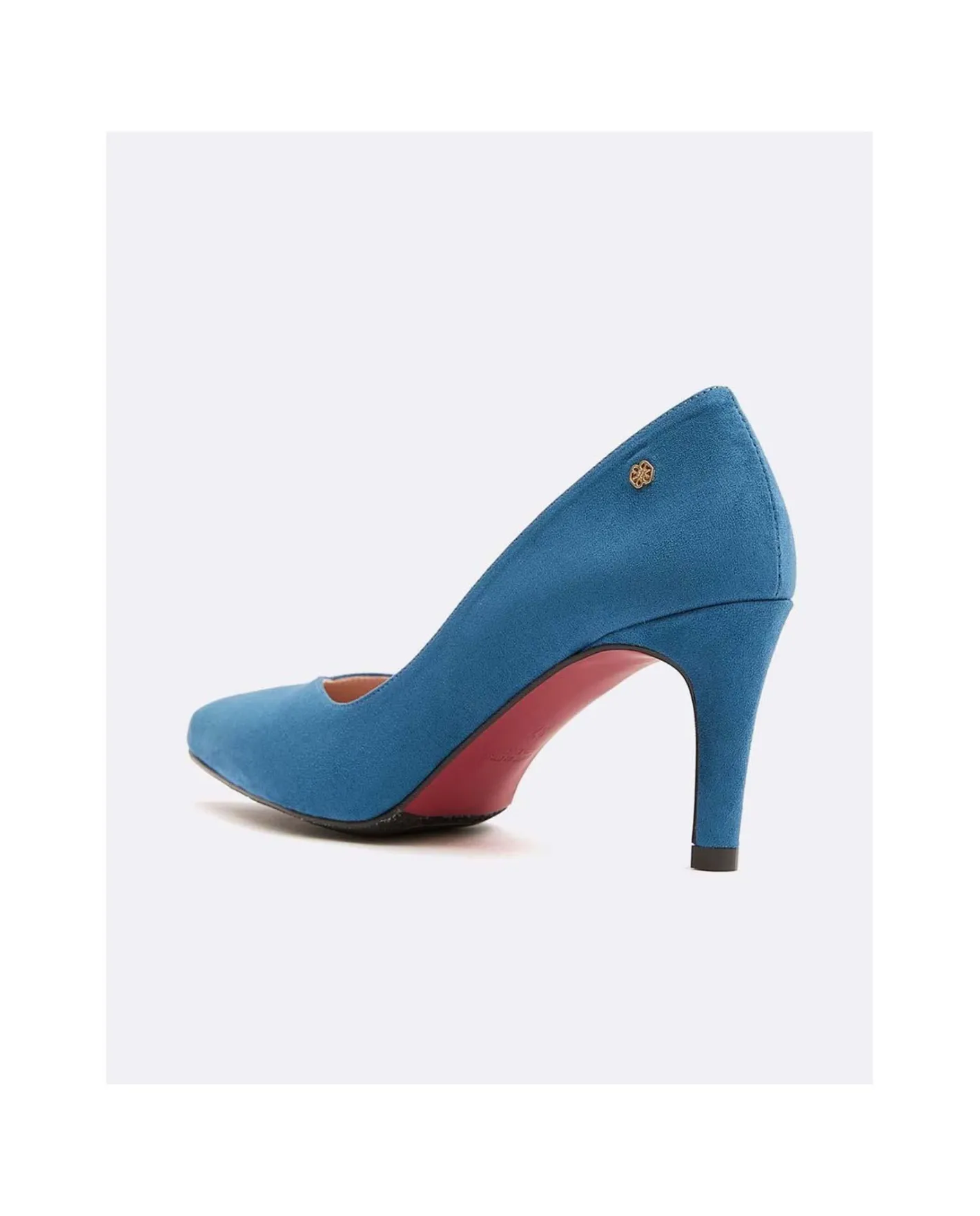 Cuplé Salon Pico Ultrasuede Azul^Mujer Salones & Stilletos