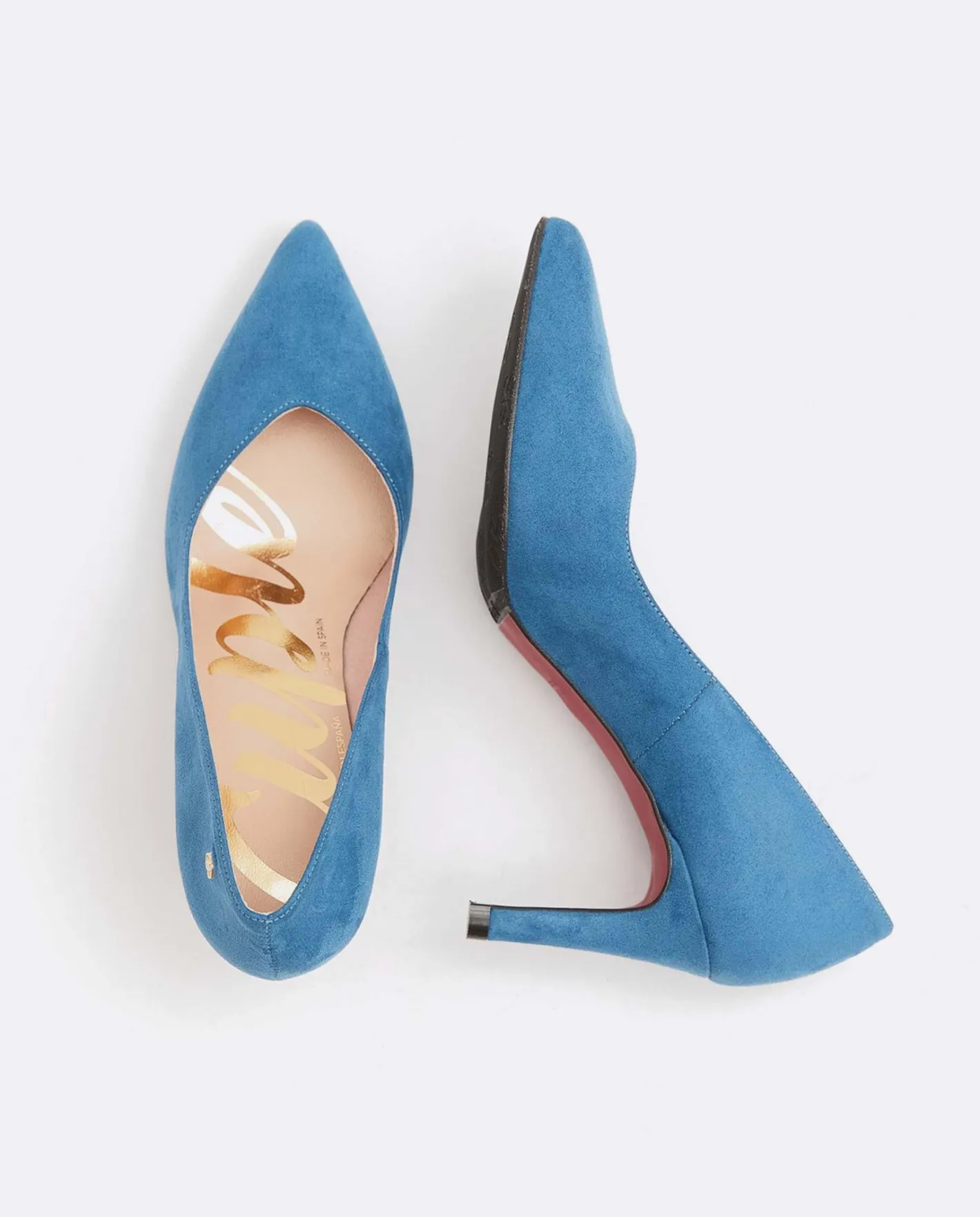 Cuplé Salon Pico Ultrasuede Azul^Mujer Salones & Stilletos