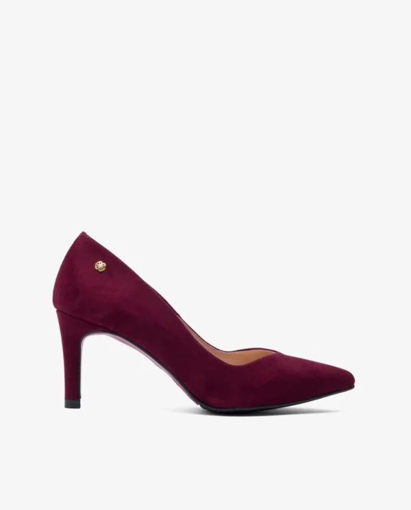 Cuplé Salon Pico Ultrasuede Burdeos^Mujer Salones & Stilletos
