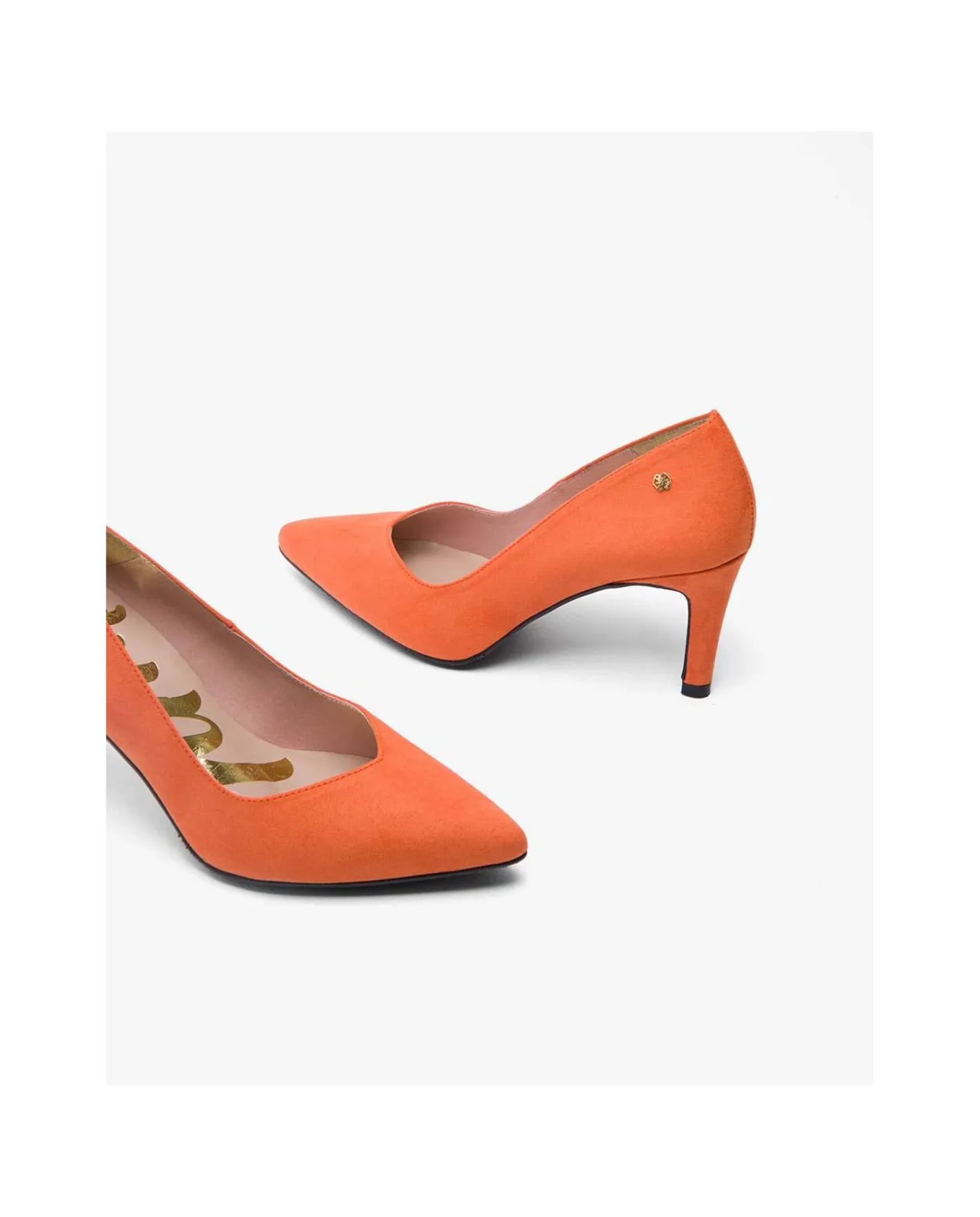 Cuplé Salon Pico Ultrasuede Naranja^Mujer Salones & Stilletos