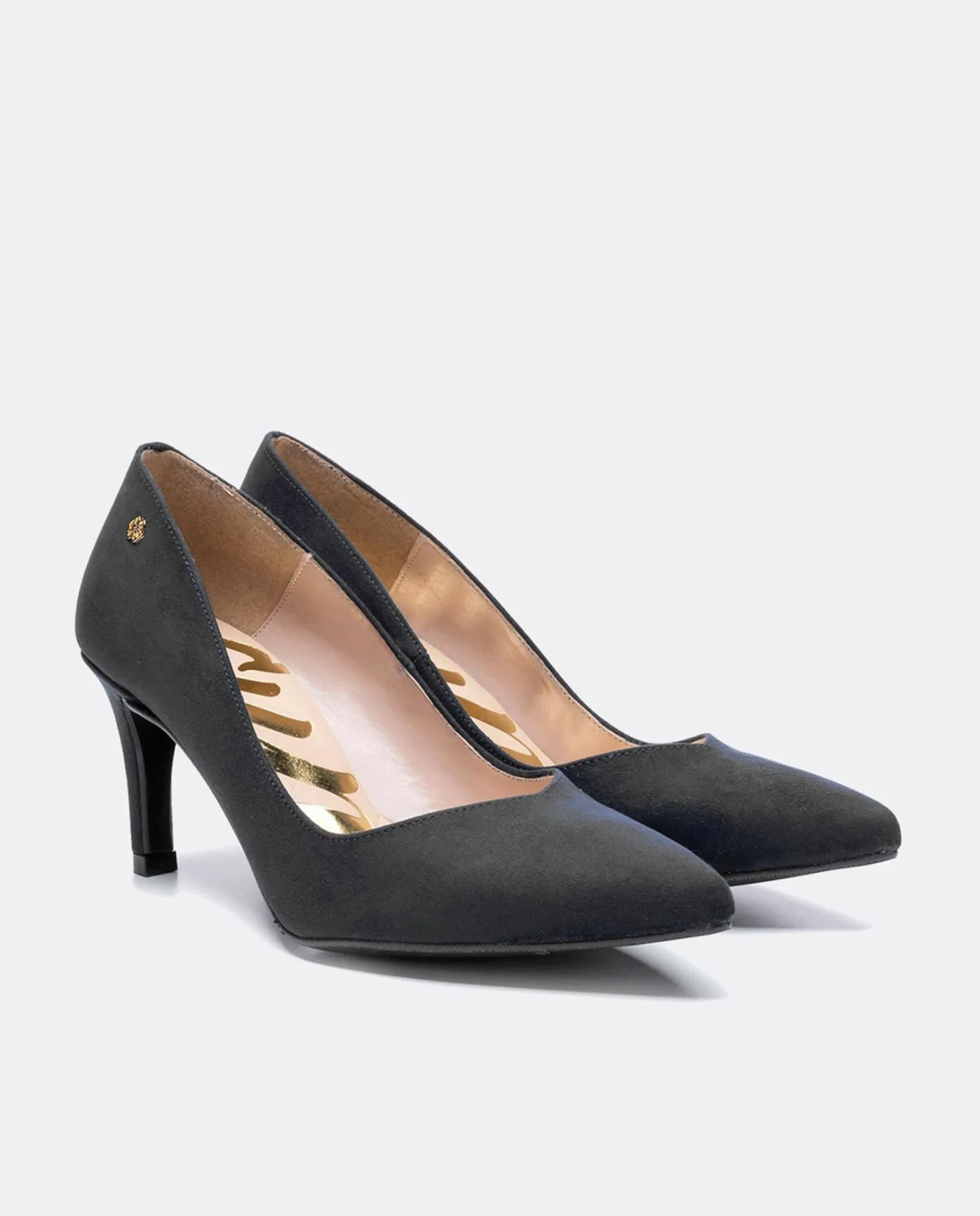 Cuplé Salon Pico Ultrasuede Negro^Mujer Salones & Stilletos