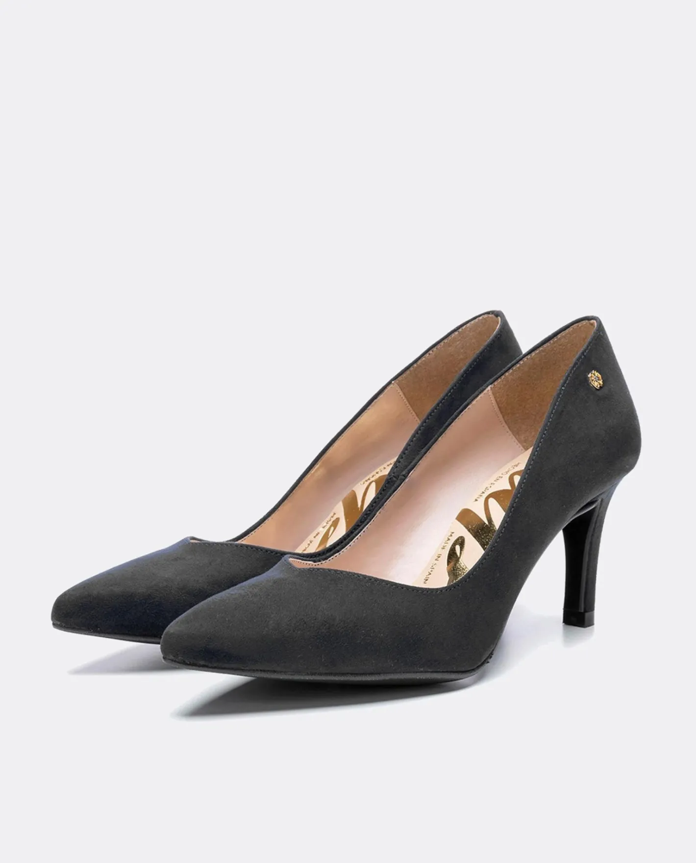 Cuplé Salon Pico Ultrasuede Negro^Mujer Salones & Stilletos