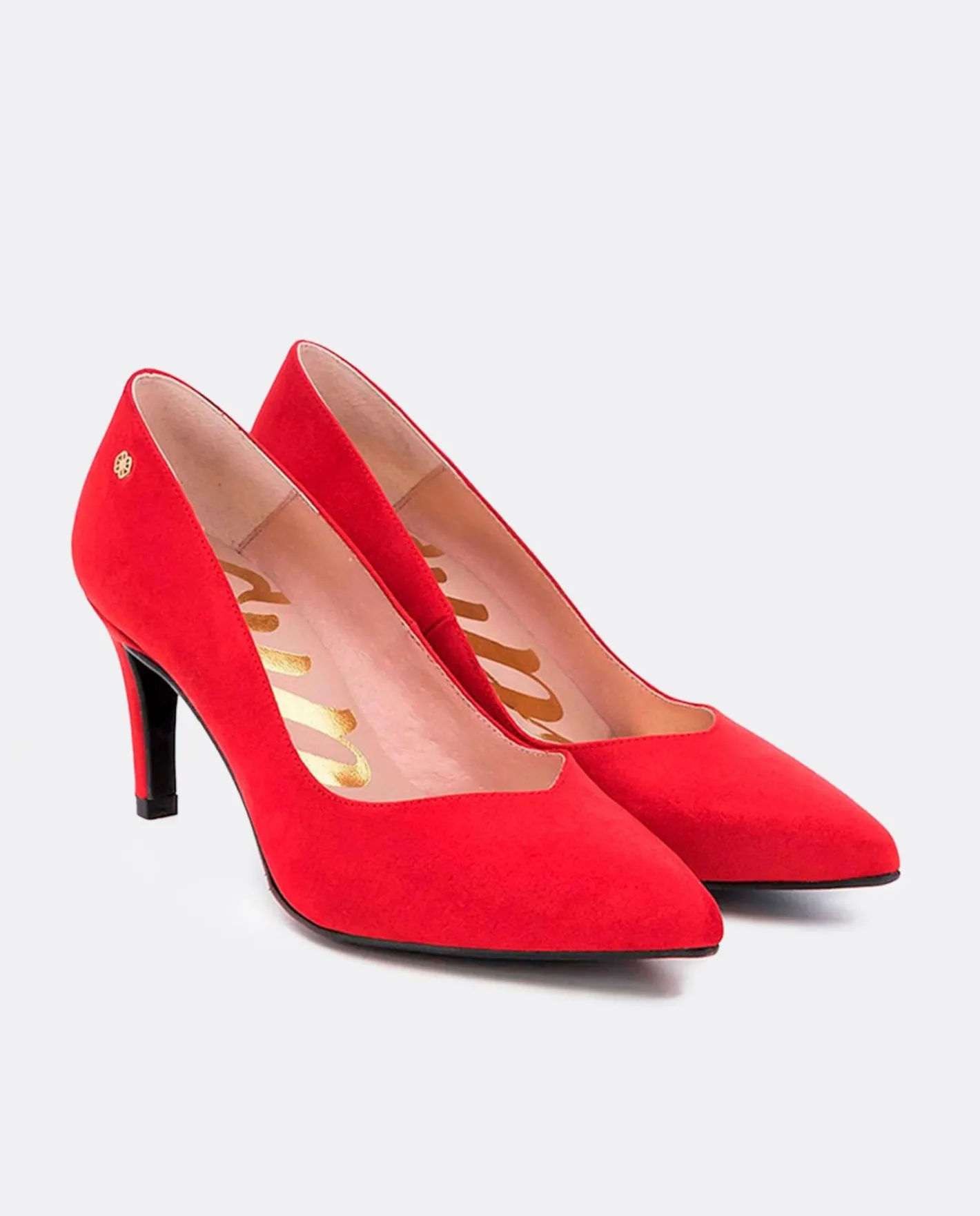 Cuplé Salon Pico Ultrasuede Rojo^Mujer Salones & Stilletos