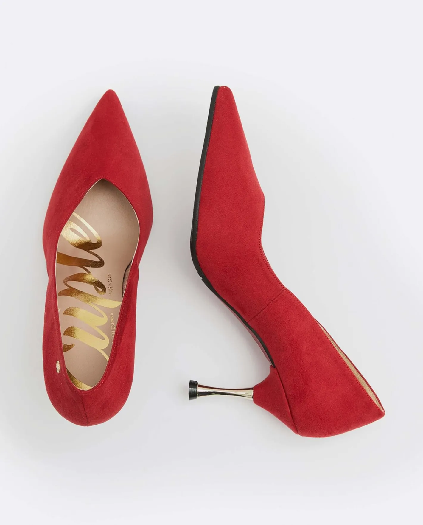 Cuplé Salon Pico Ultrasuede Rojo^Mujer Salones & Stilletos