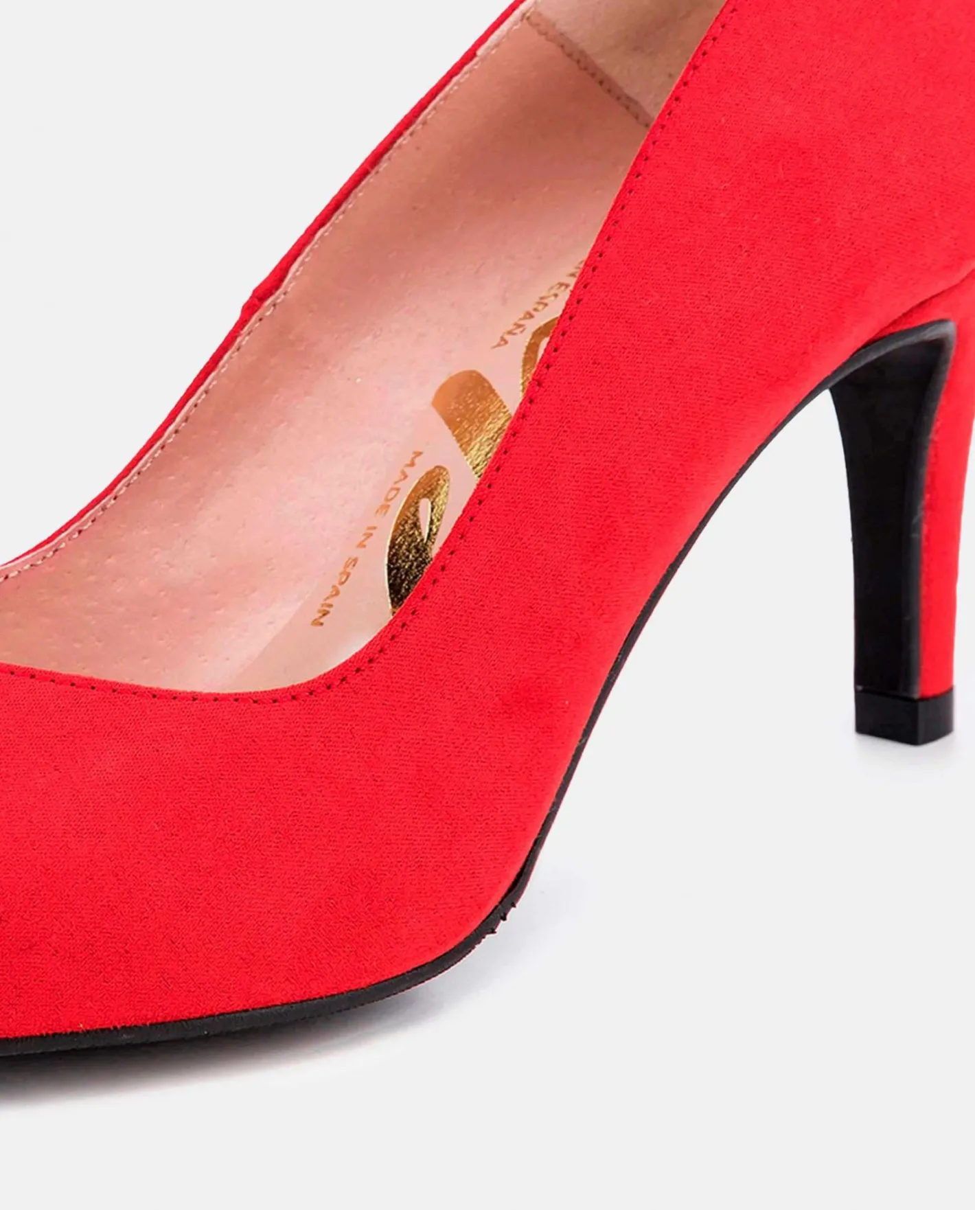 Cuplé Salon Pico Ultrasuede Rojo^Mujer Salones & Stilletos