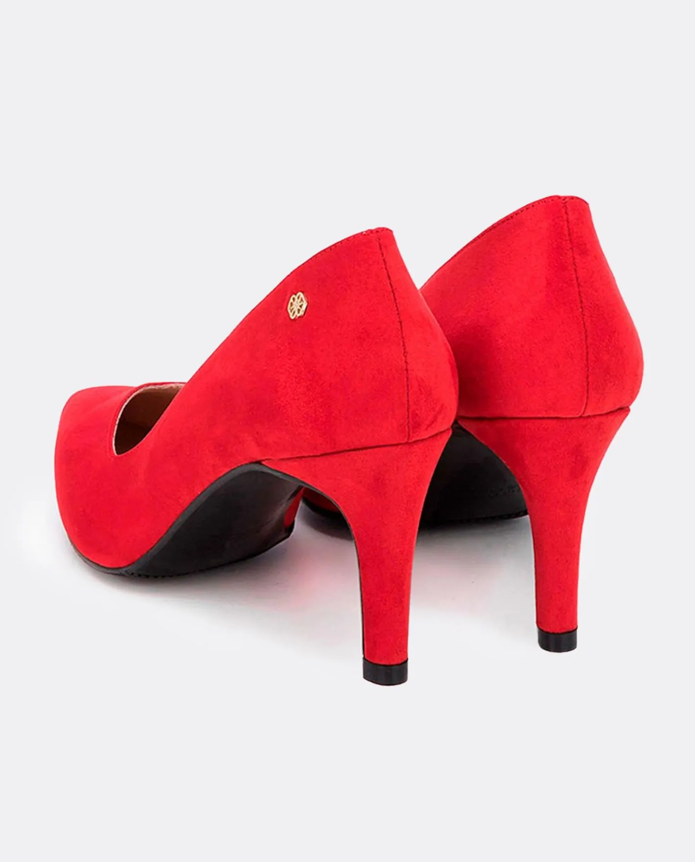 Cuplé Salon Pico Ultrasuede Rojo^Mujer Salones & Stilletos