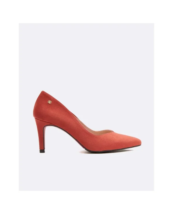 Cuplé Salon Pico Ultrasuede Teja^Mujer Salones & Stilletos