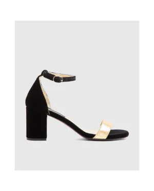 Cuplé Sandalia Alicante Terciopelo Negro^Mujer Special Prices