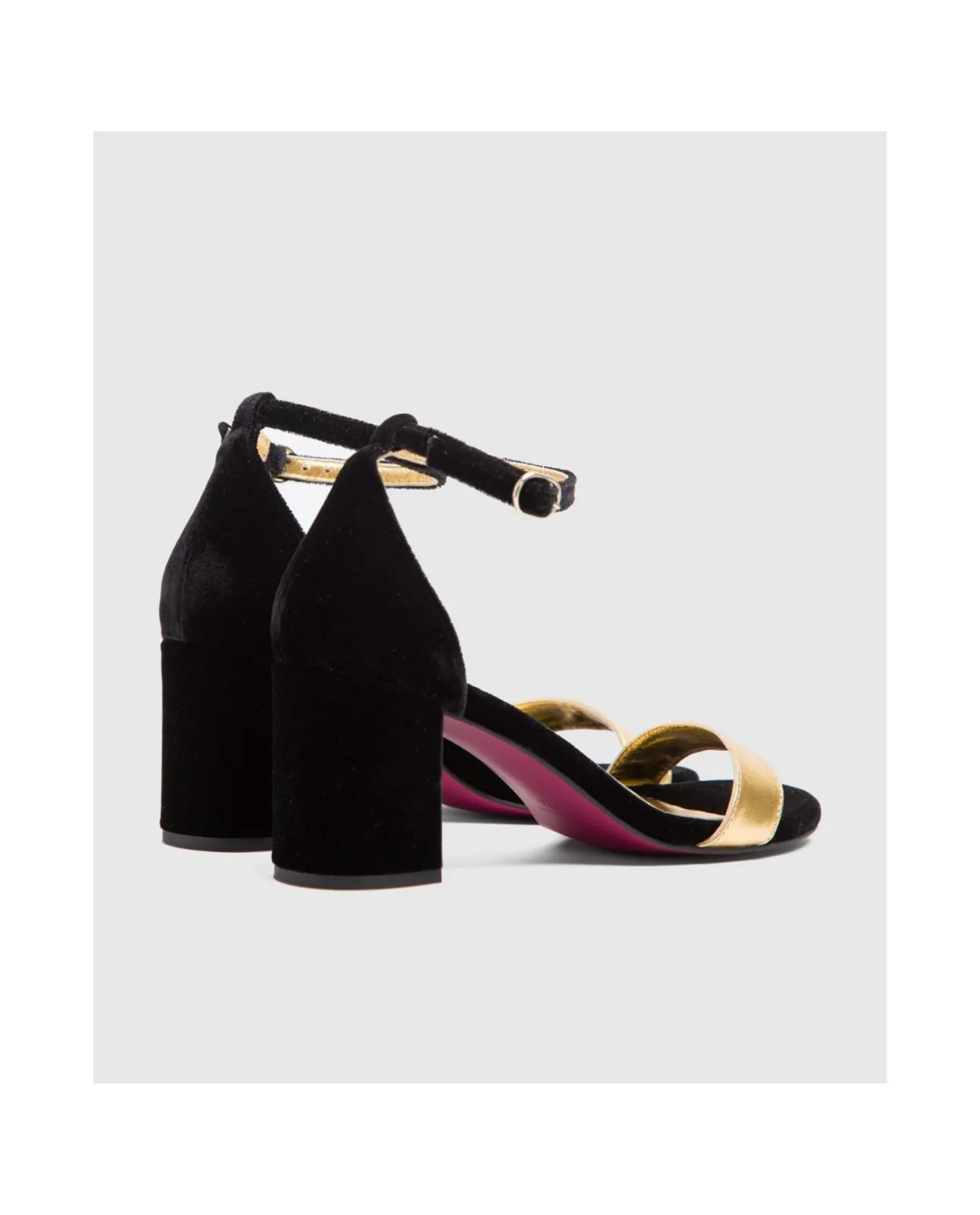 Cuplé Sandalia Alicante Terciopelo Negro^Mujer Special Prices