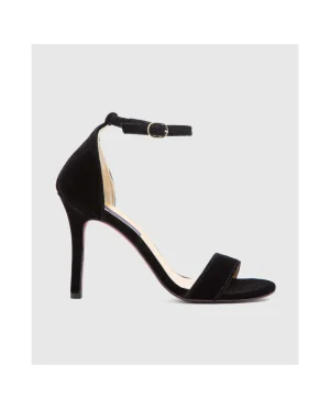 Cuplé Sandalia Almeria Terciopelo Negro^Mujer Special Prices