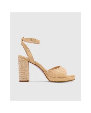 Cuplé Sandalia Almunecar Rafia Beig^Mujer Zapatos Tacón