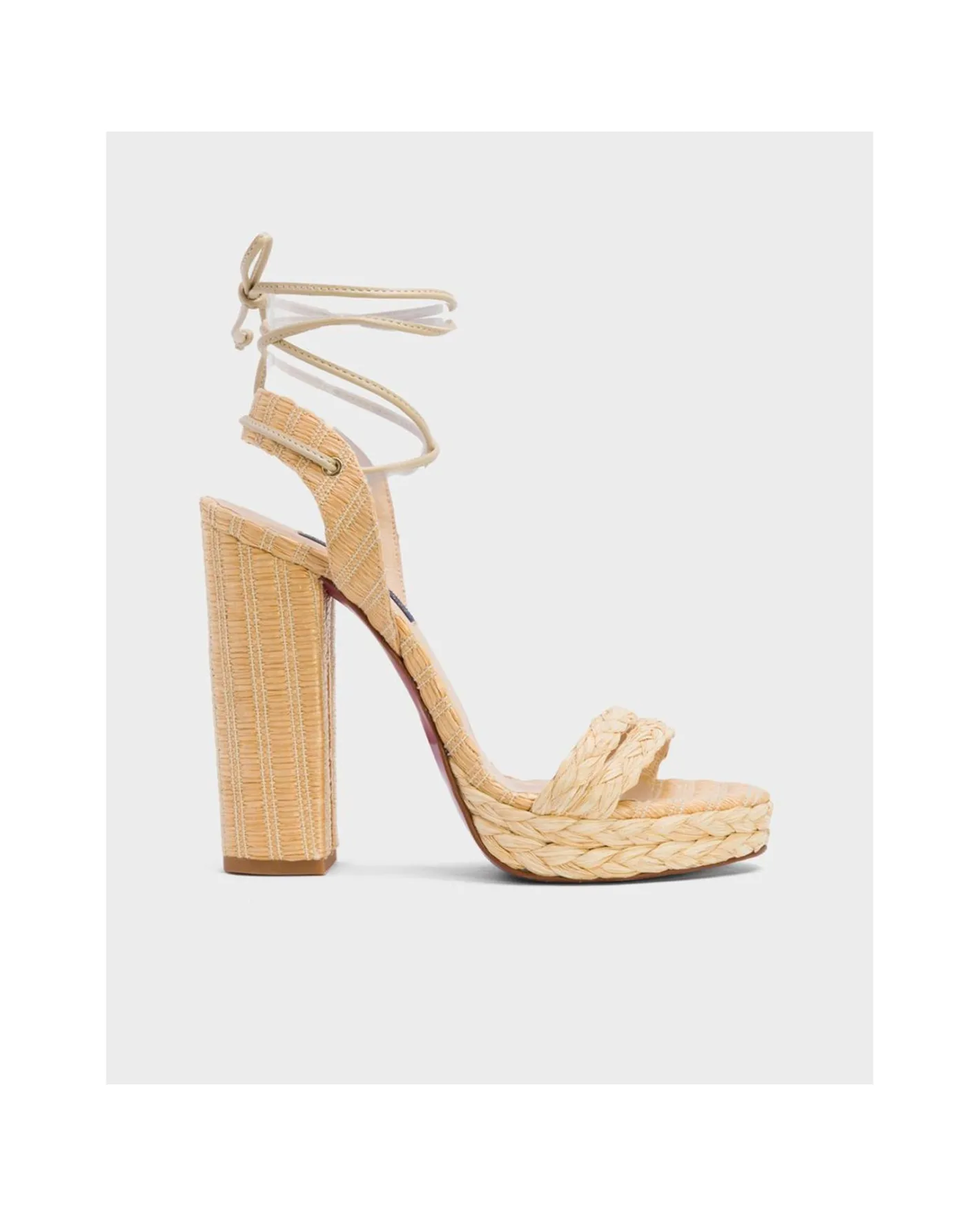 Cuplé Sandalia El Puerto Rafia Beig^Mujer Zapatos Tacón