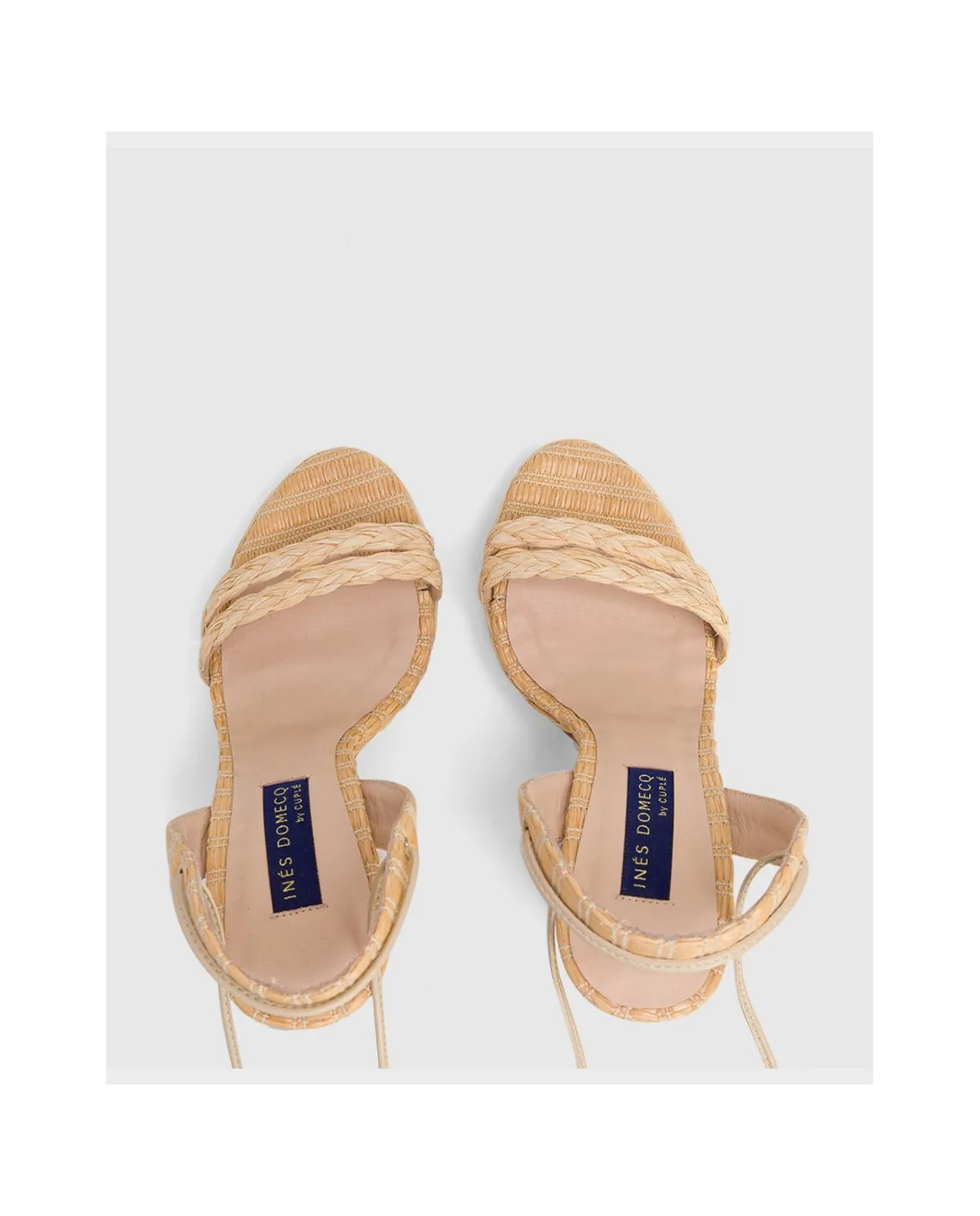 Cuplé Sandalia El Puerto Rafia Beig^Mujer Zapatos Tacón