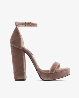 Cuplé Sandalia Malaga Terciopelo Beig^Mujer Special Prices