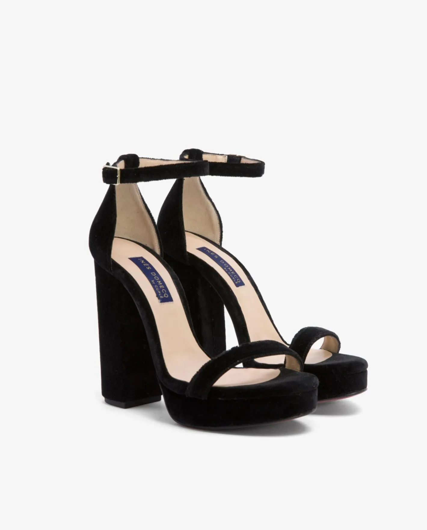 Cuplé Sandalia Malaga Terciopelo Negro^Mujer Special Prices