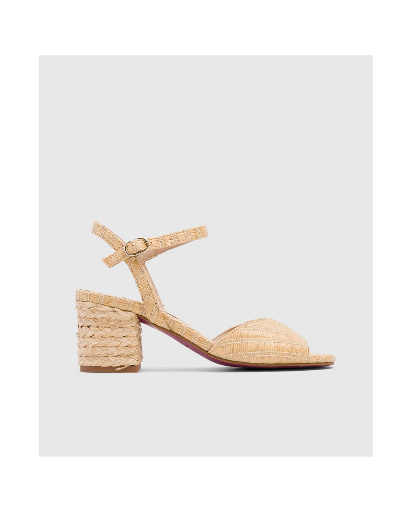 Cuplé Sandalia Sanlucar Rafia Cuero^Mujer Zapatos Tacón