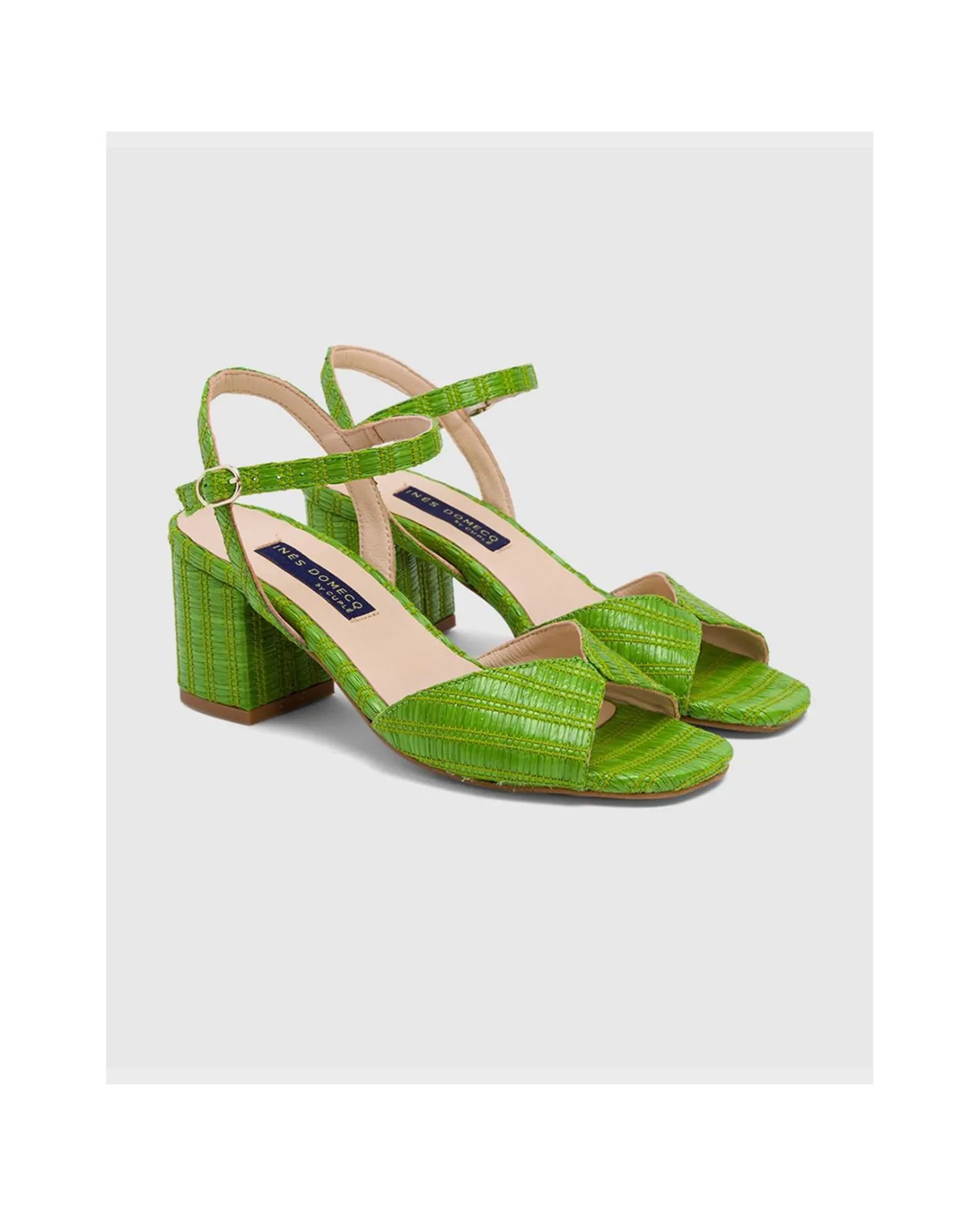 Cuplé Sandalia Sanlucar Rafia Verde^Mujer Zapatos Tacón