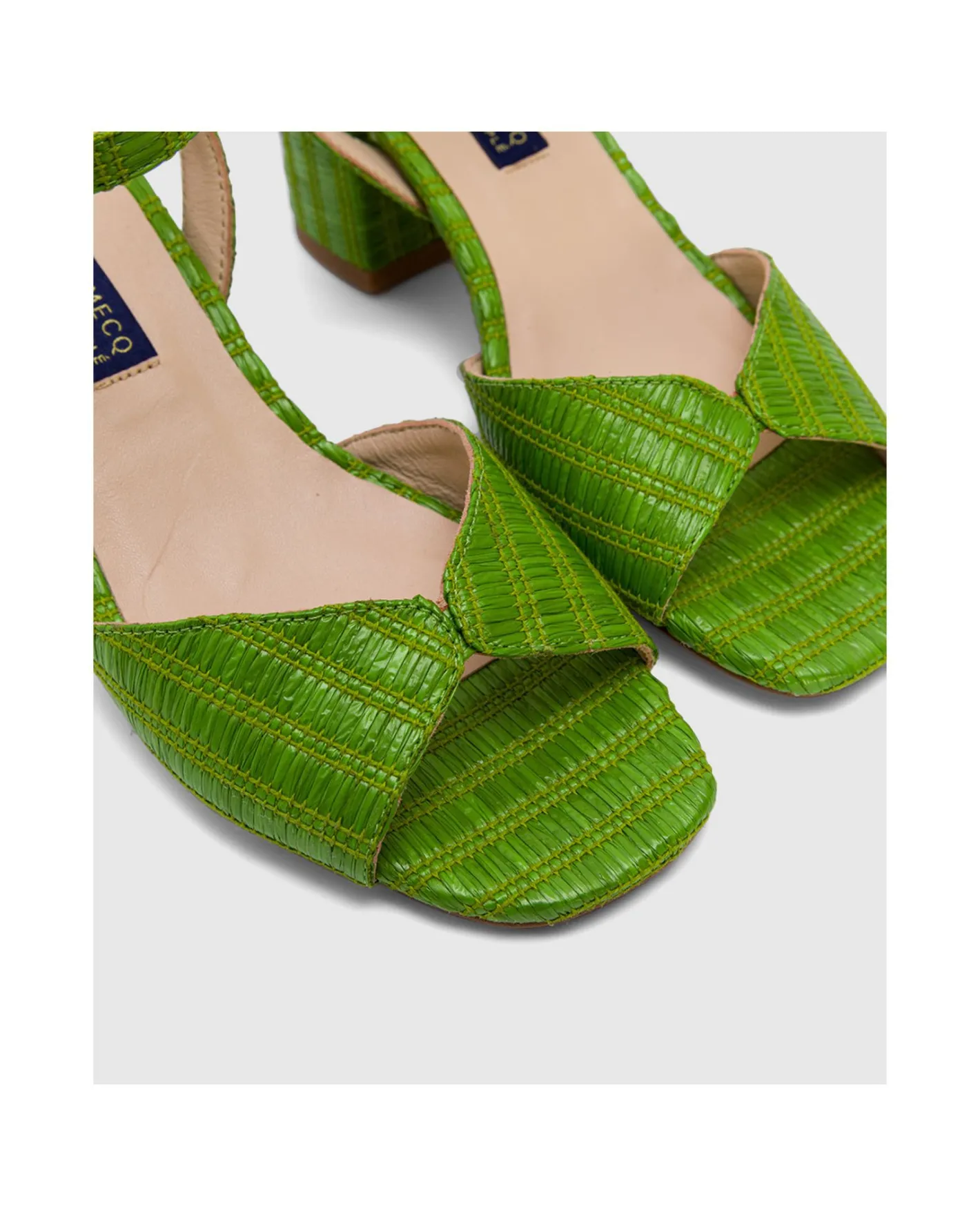 Cuplé Sandalia Sanlucar Rafia Verde^Mujer Zapatos Tacón