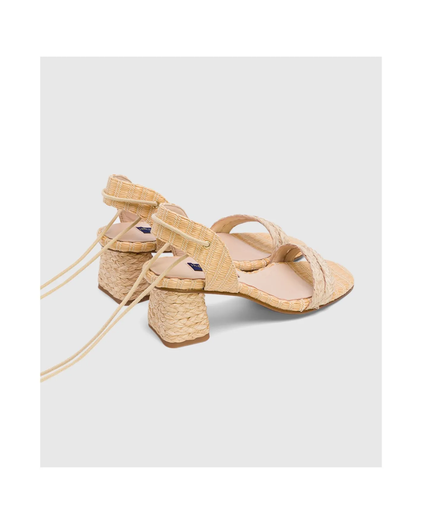 Cuplé Sandalia Zahara Rafia Beig^Mujer Zapatos Tacón