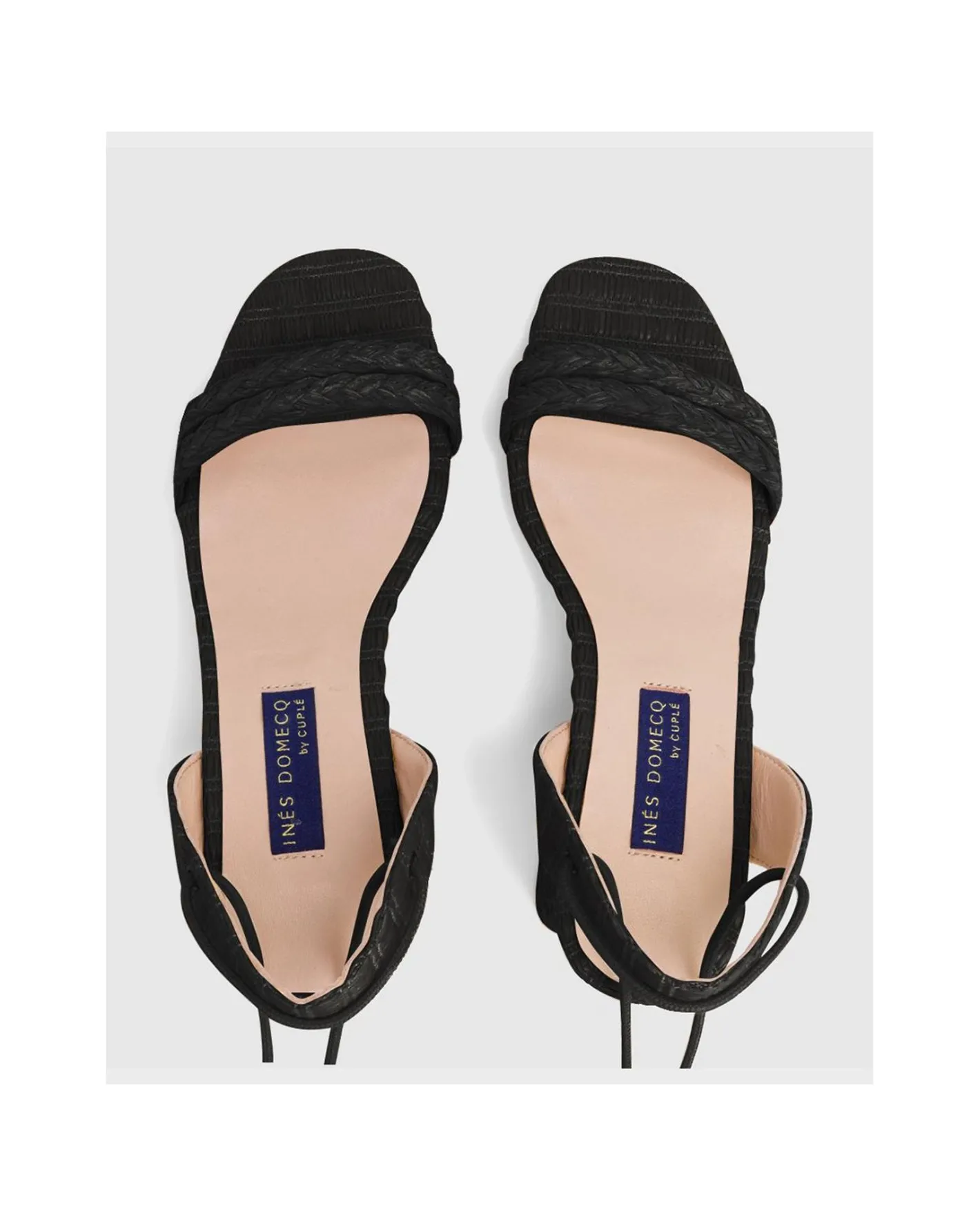 Cuplé Sandalia Zahara Rafia Negro^Mujer Zapatos Tacón