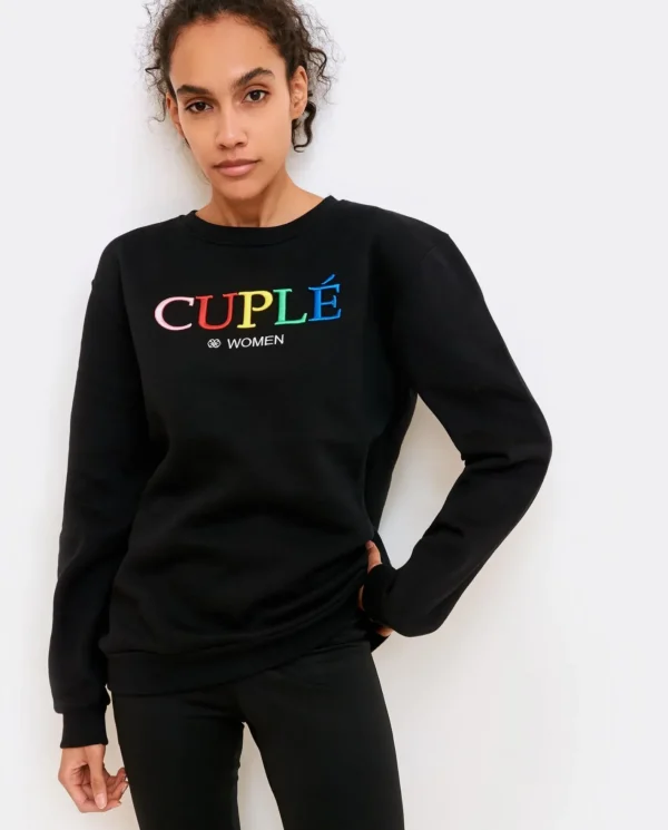 Cuplé Sudadera Punto Sudadera Negro^Mujer Sudaderas Y Jerseis