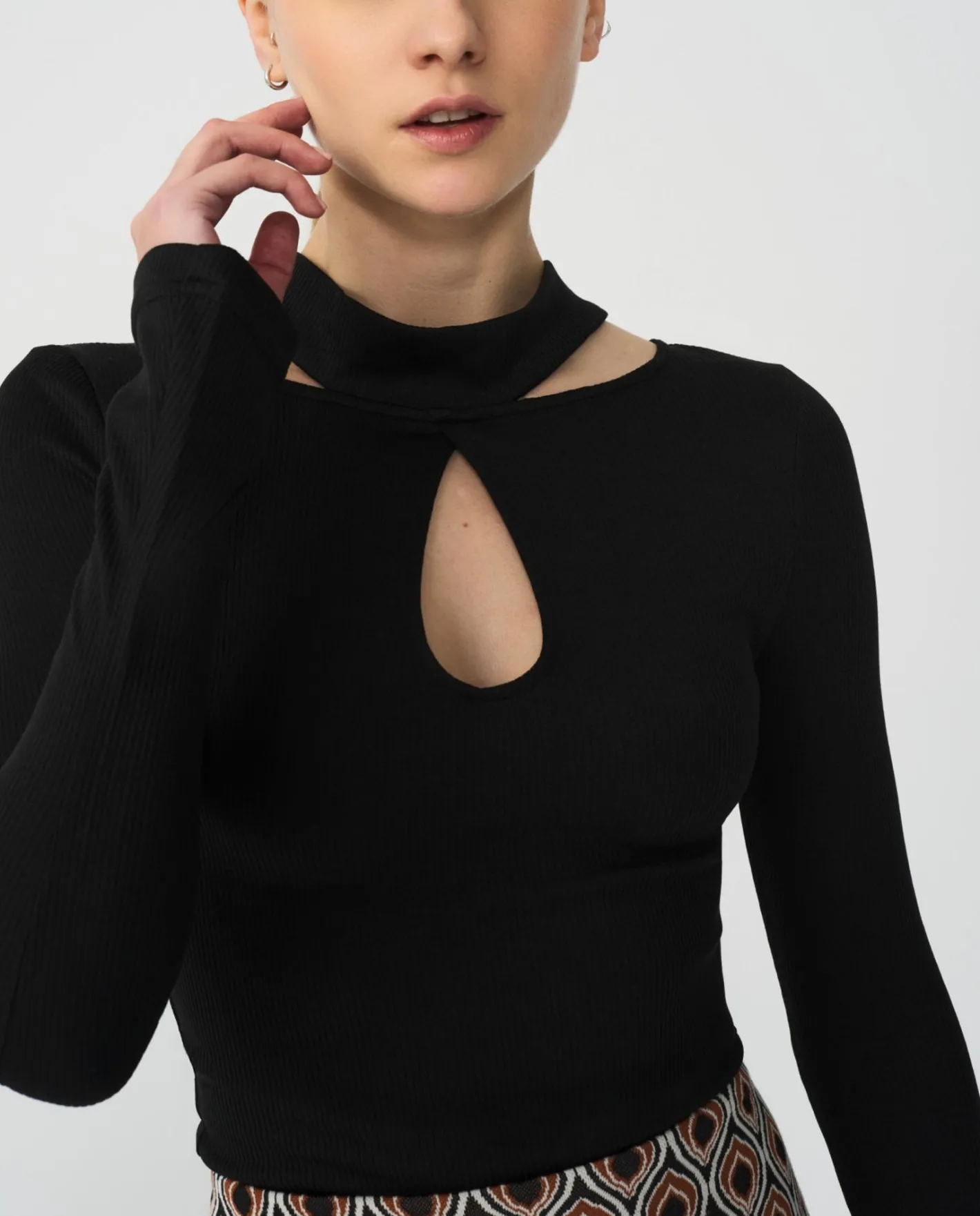 Cuplé Top Escote Lagrima Punto Negro^Mujer Camisas Y Tops