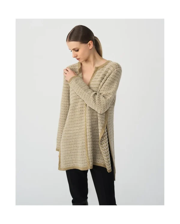 Cuplé Tunica Bicolor Punto Beig^Mujer Sudaderas Y Jerseis
