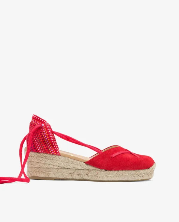 Cuplé Valenciana Cruzada Serraje Rojo^Mujer Cuñas