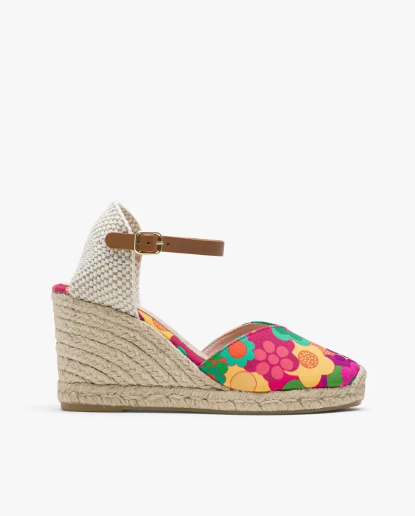 Cuplé Valenciana Pico Tejido Estampado Flores^Mujer Cuñas