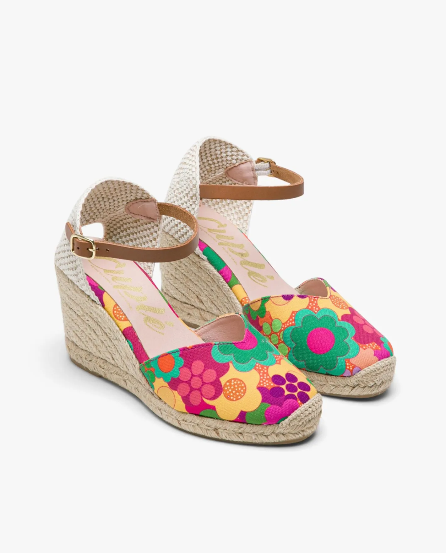 Cuplé Valenciana Pico Tejido Estampado Flores^Mujer Cuñas