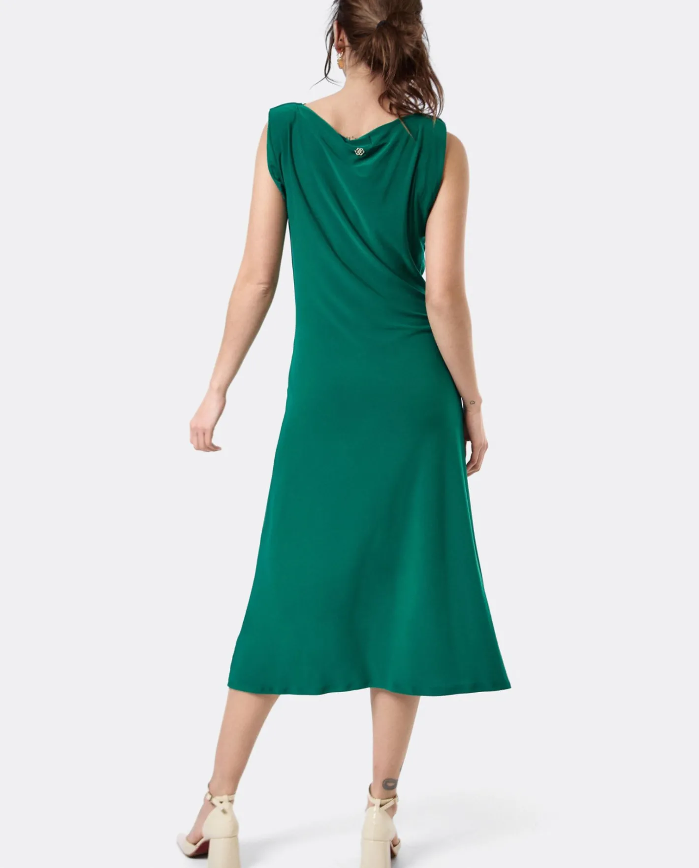 Cuplé Vestido Aro Cintura Punto Verde^Mujer Vestidos