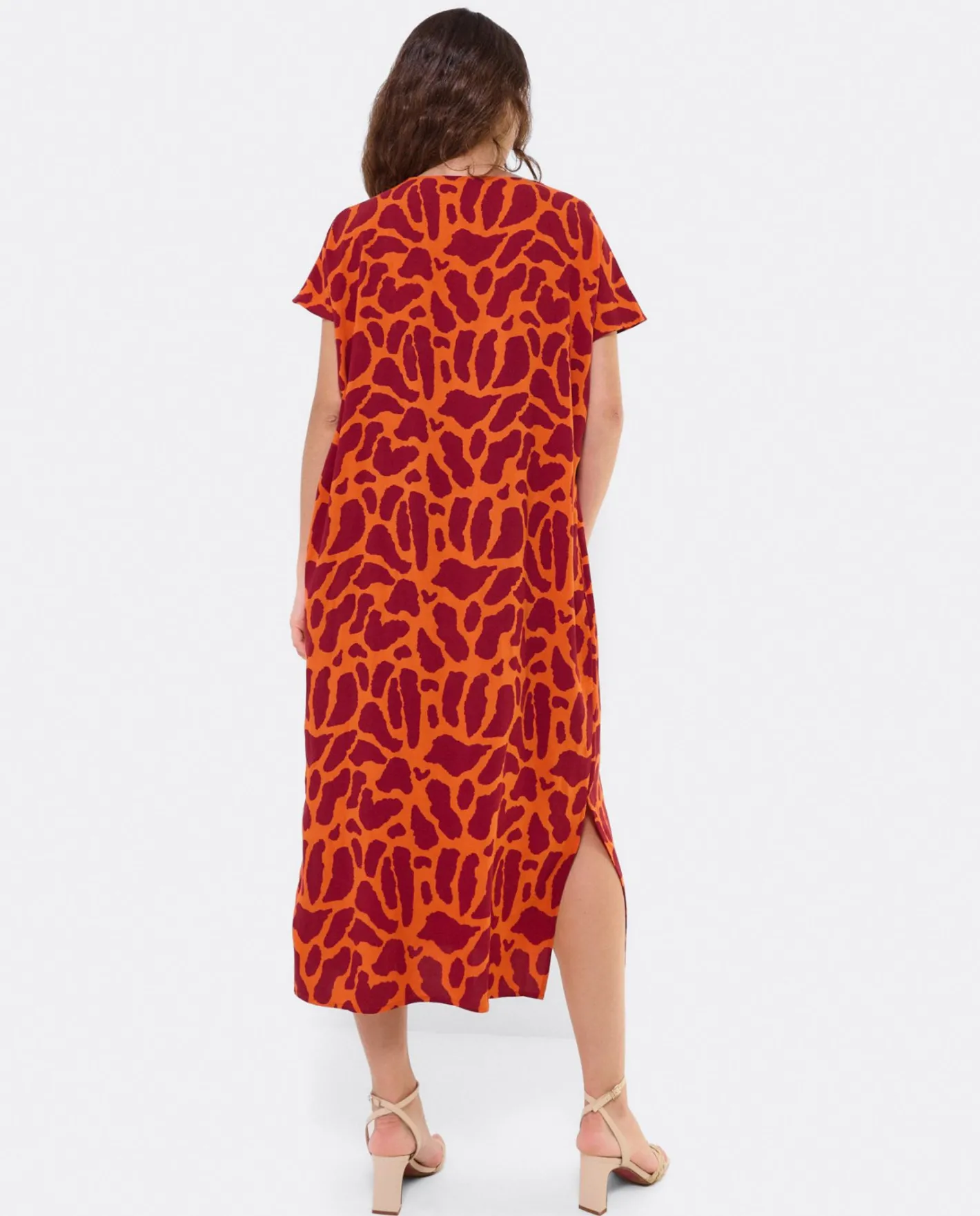 Cuplé Vestido Bolsillos Algodon Estampado Jirafa^Mujer Vestidos
