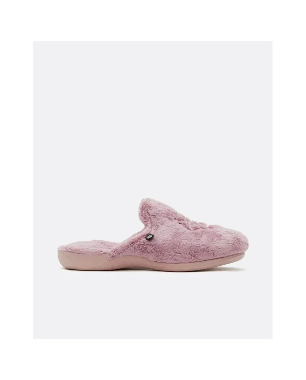 Cuplé Zapatillas Home Pelo Lila^Mujer Zuecos